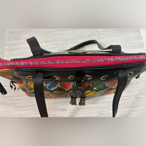 DOONEY & BOURKE ✨ Y2K designer colorful Heart Print Tote great condition - Picture 4 of 7